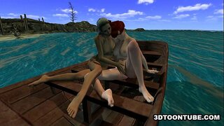 Foxy 3D lesbianas, nena obtiene lamido mientras que en un barco Foxy 3D lesbianas, nena obtiene lamido mientras que en un barco